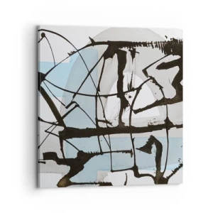 Bild auf Leinwand - Leinwandbild - Trotzdem blau - 70x70 cm