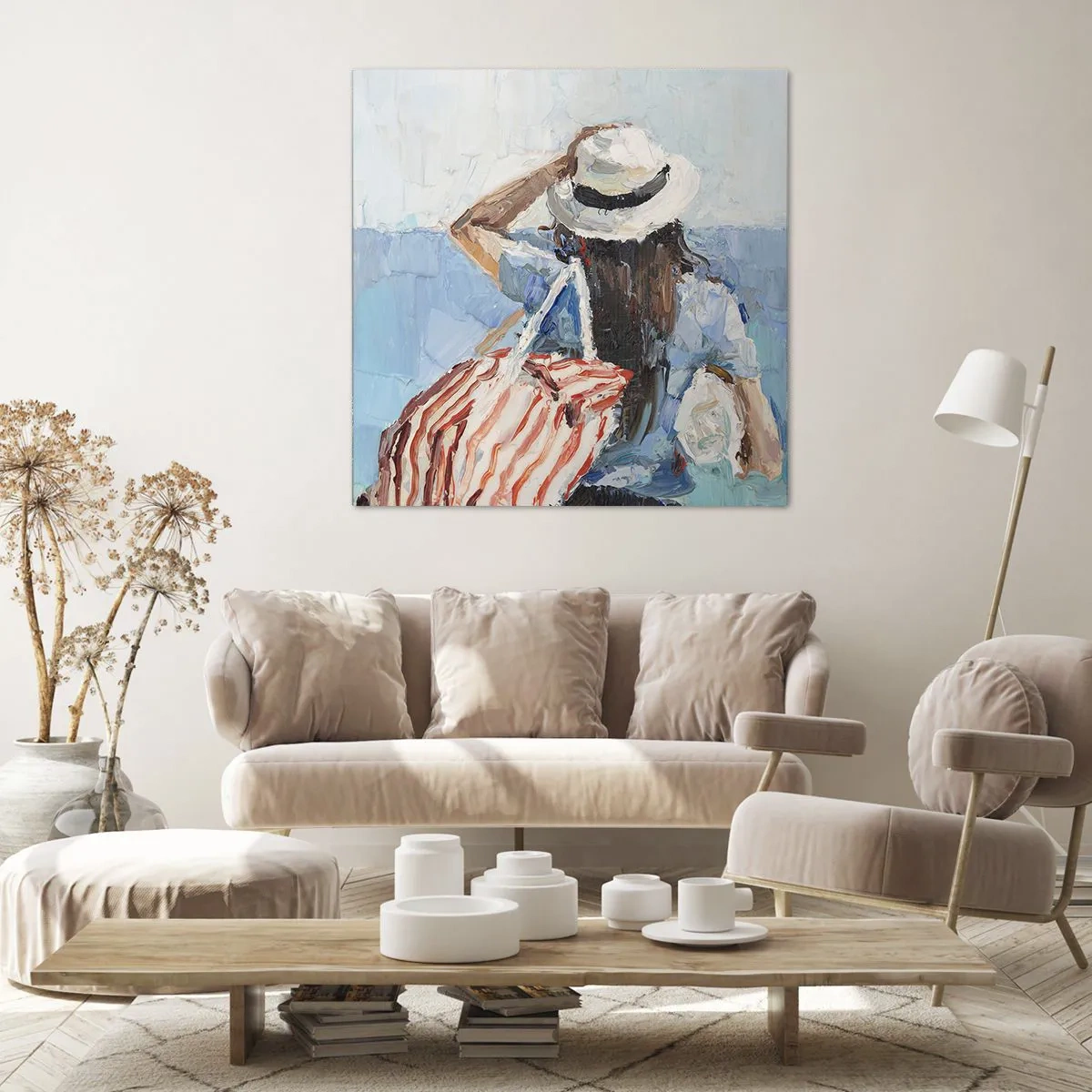 Bild auf Leinwand - Leinwandbild - Willkommen in den Sommerferien - 60x60 cm