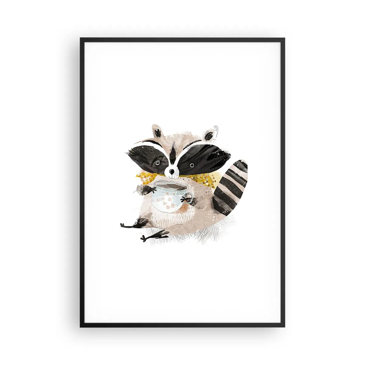 Poster in einem schwarzem Rahmen - Mein Freund der Waschbär - 70x100 cm