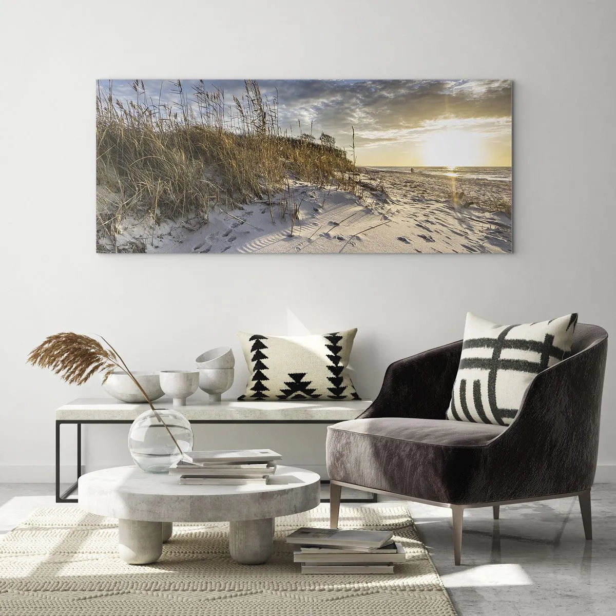 Glasbild - Bild auf glas - Einladung zu einem Spaziergang - 100x40 cm