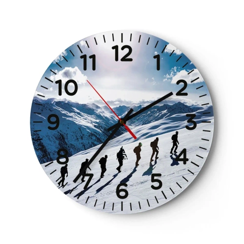 Wanduhr - Glasuhr - Das Team der Eroberer - 30x30 cm