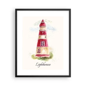 Poster in einem schwarzem Rahmen - Das Wetter ringsum ist immer gut - 40x50 cm