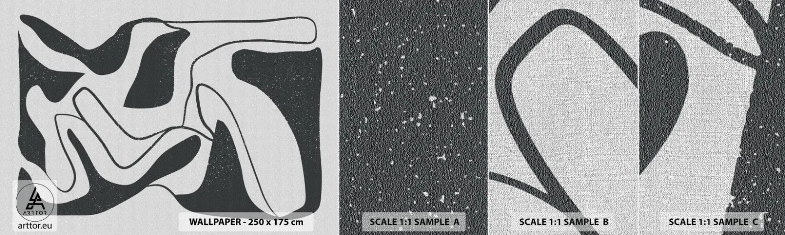 Fototapeten Muster Premium Canvas - Abstraktes Spiel im Labyrinth - Boho, Minimalismus, Stück - 100x30 cm