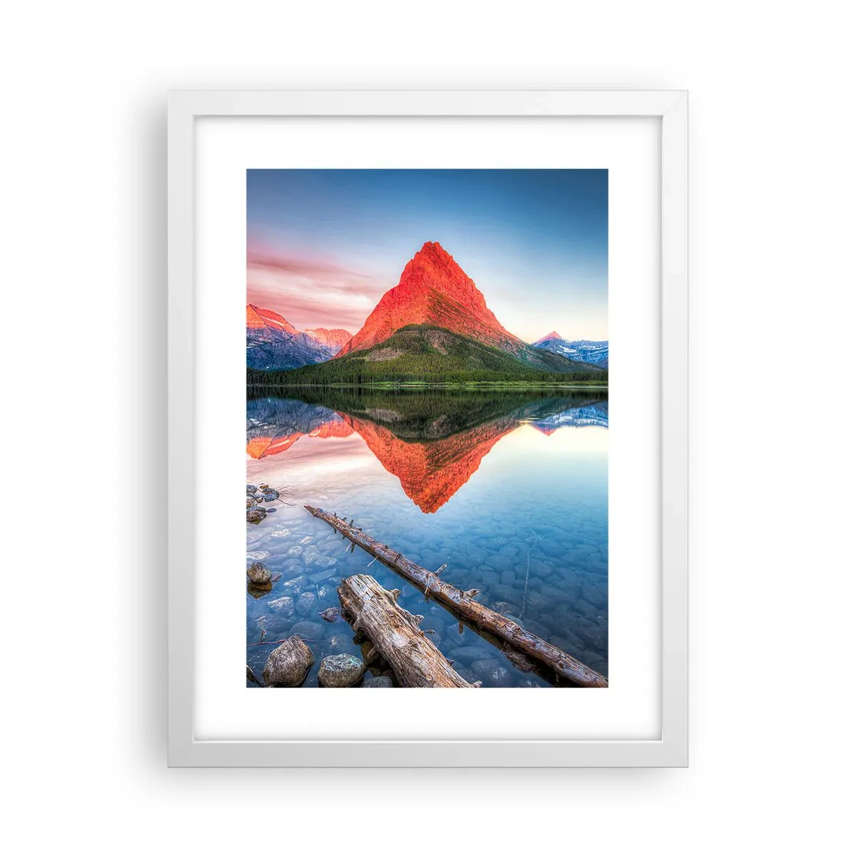 Poster in einem weißen Rahmen - Hitze und Kälte - 30x40 cm