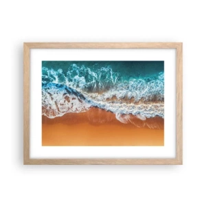 Poster in einem Rahmen aus heller Eiche - Immer Hand in Hand - 40x30 cm