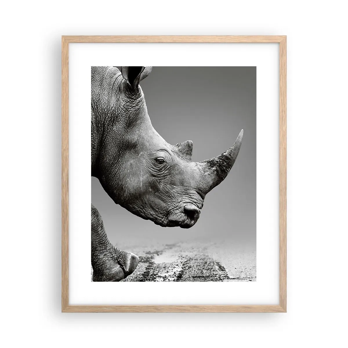 Poster in einem Rahmen aus heller Eiche - Unaufhaltsame Stärke - 40x50 cm