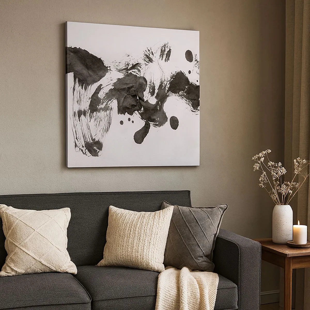 Bild auf Leinwand - Leinwandbild - Obwohl das Wahnsinn ist, steckt darin eine Methode? - 30x30 cm