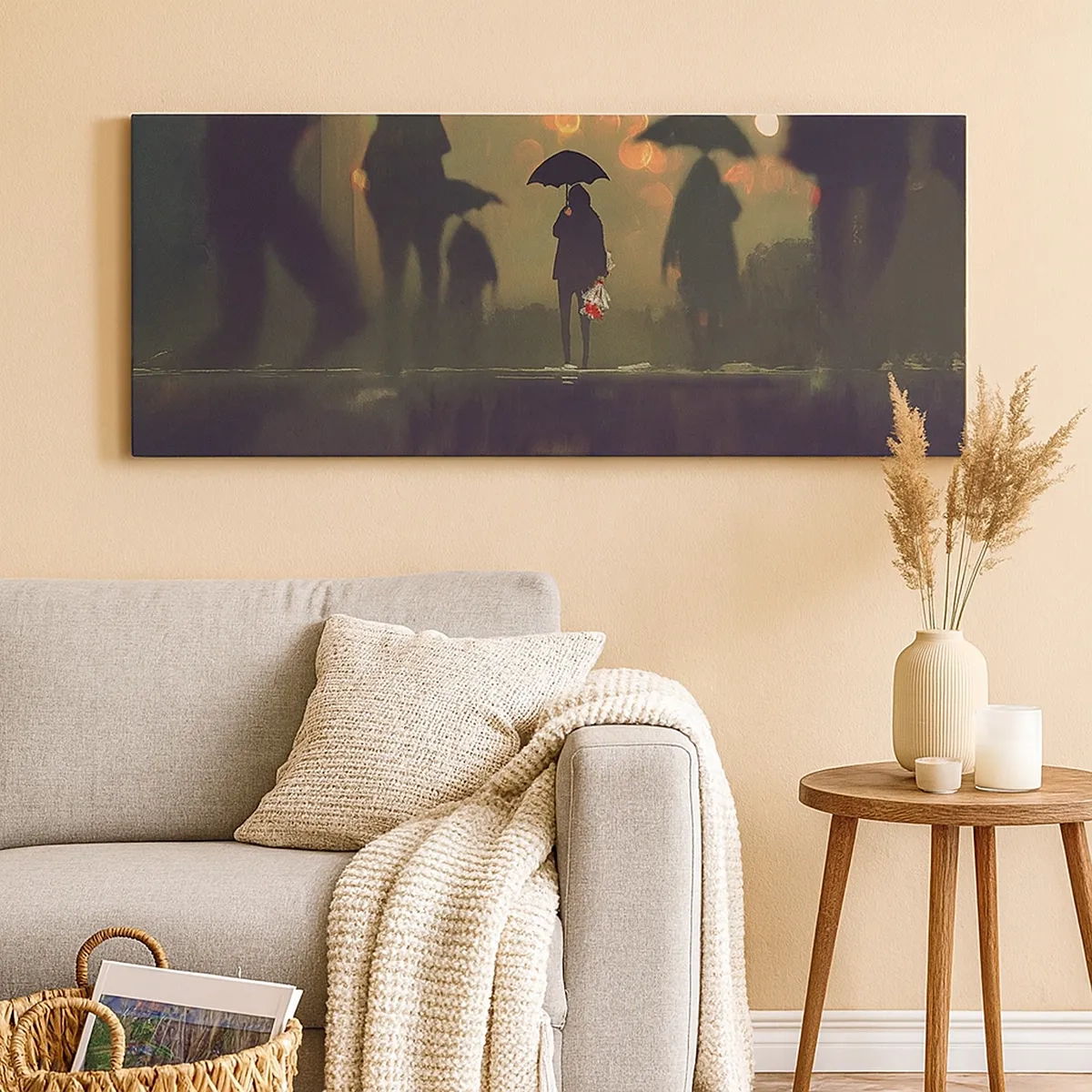 Bild auf Leinwand - Leinwandbild - Aus der Perspektive eines Regentropfens - 30x30 cm