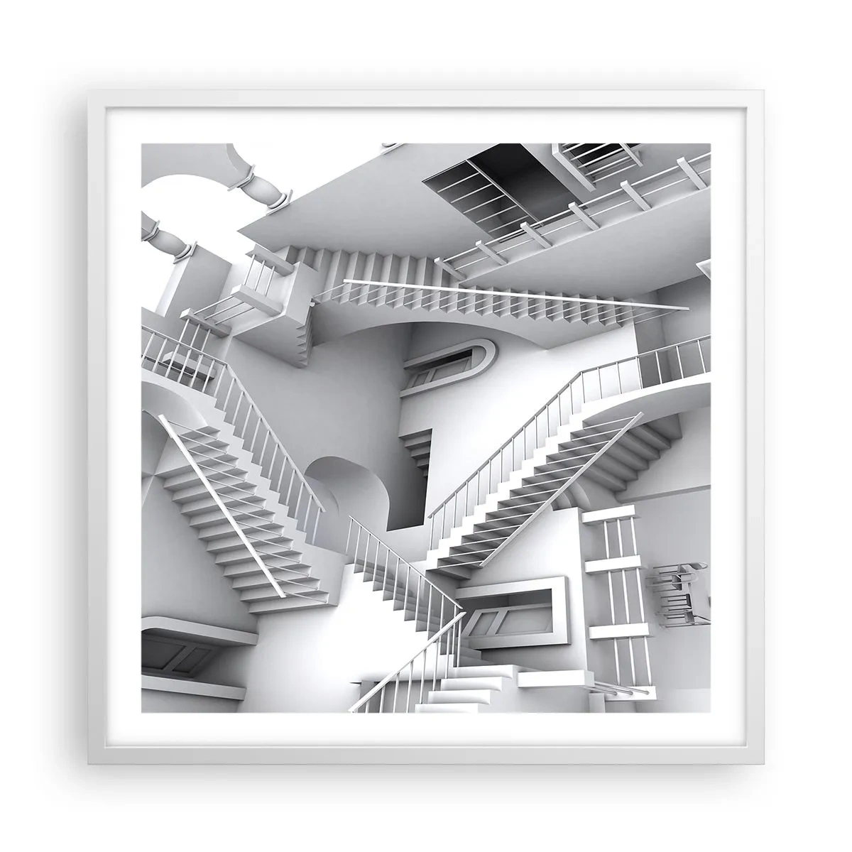 Poster in einem weißen Rahmen - Die Paradoxien des Weltraums - 60x60 cm