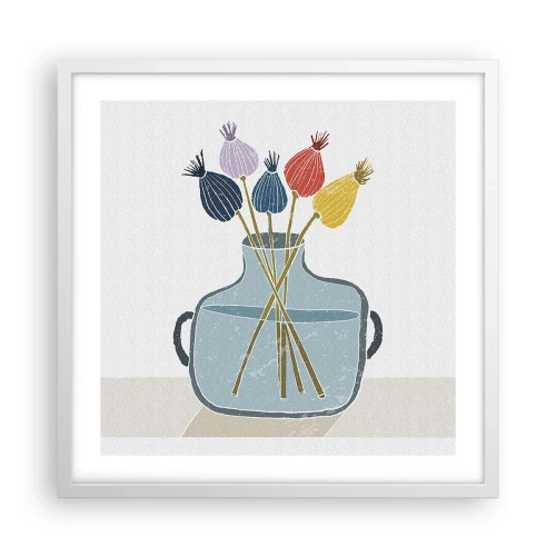 Poster in einem weißen Rahmen - Es ist mucksmäuschenstill - 50x50 cm