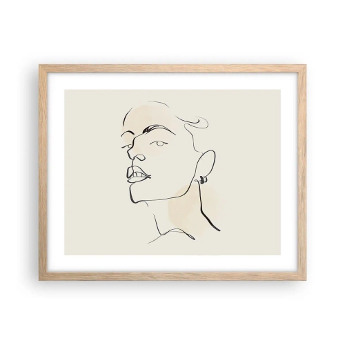 Poster in einem Rahmen aus heller Eiche - Ein stolzer Blick - 50x40 cm