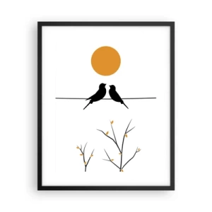 Poster in einem schwarzem Rahmen - Abend der Nachtigallen - 40x50 cm