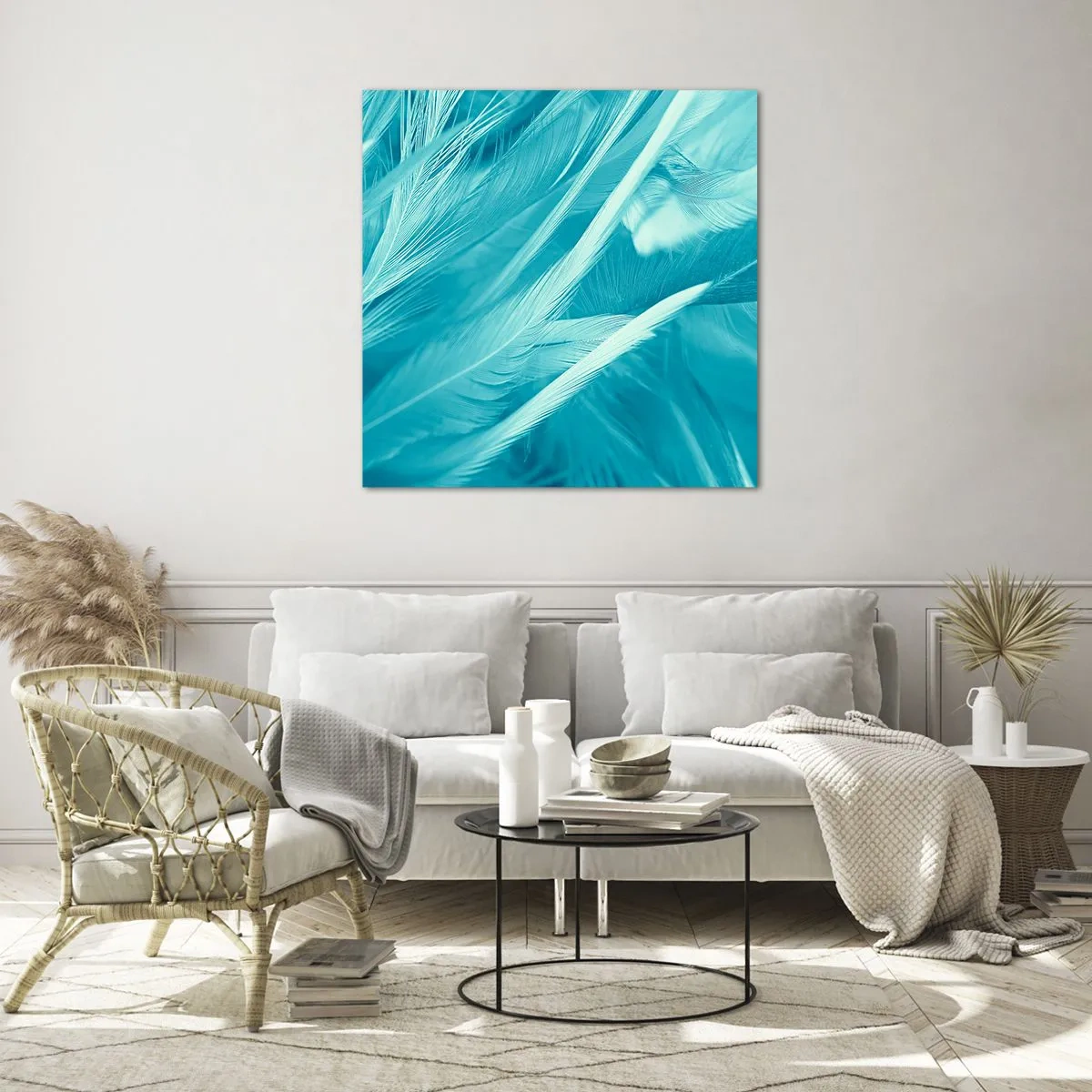 Glasbild - Bild auf glas - In Pulver ertrinken - 70x70 cm
