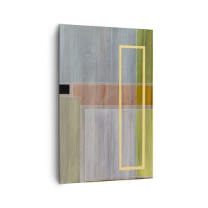 Bild auf Leinwand - Leinwandbild - Geometrische Komposition in Pastellfarben mit Rechtecken - 80x120cm - Einfach und ruhig - Moderne Wanddekoration für Wohnzimmer und Schlafzimmer ARTTOR