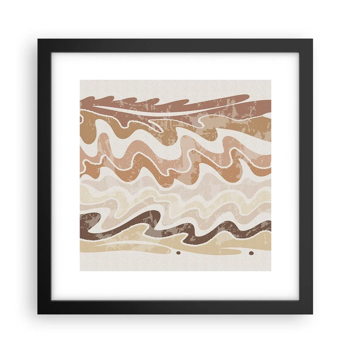 Poster in einem schwarzem Rahmen - Gute Energie – gute Gefühle - 30x30 cm