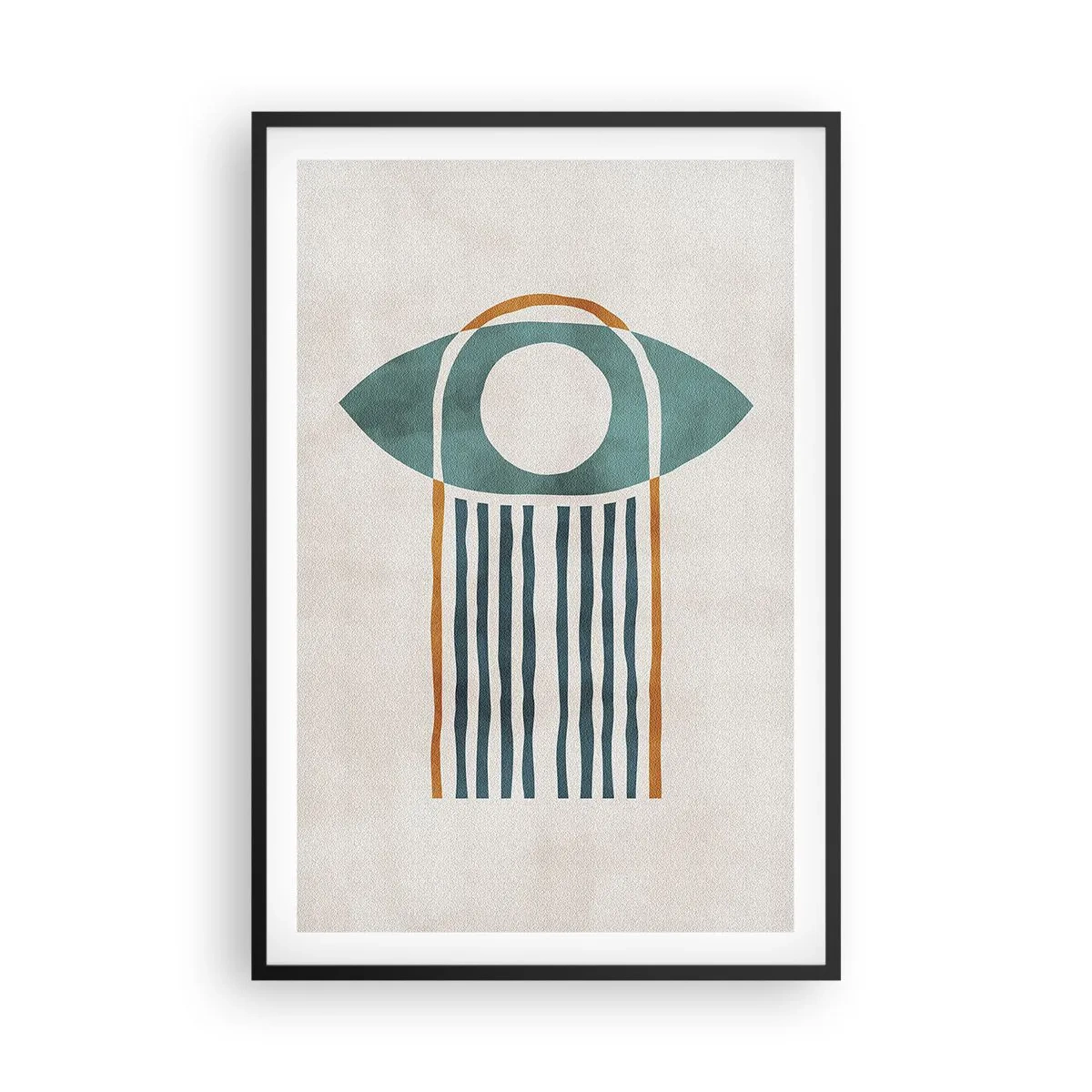 Poster in einem schwarzem Rahmen - Zeichen und Rituale - 61x91 cm