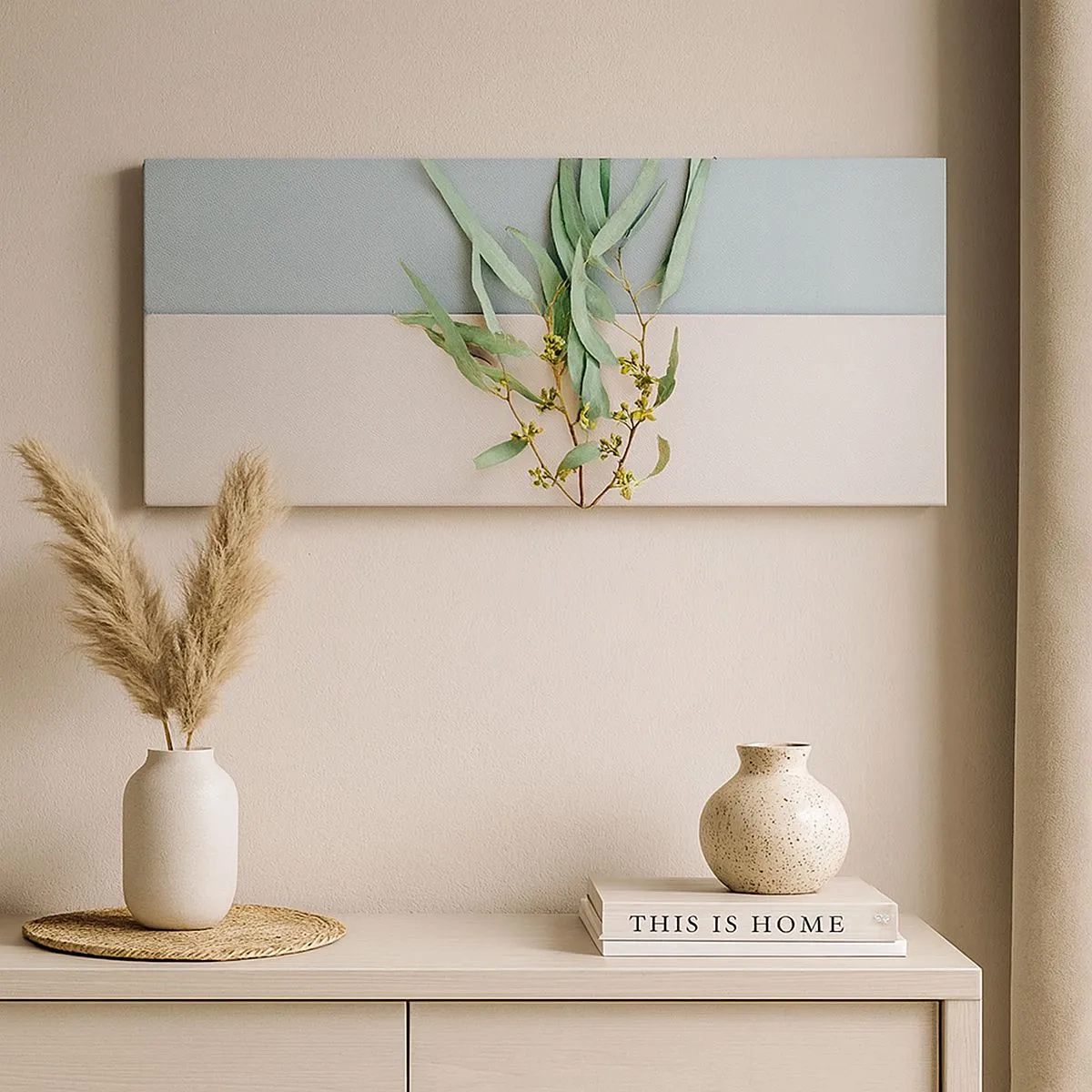 Bild auf Leinwand - Leinwandbild - Pastellige Subtilität - 100x40 cm