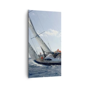 Bild auf Leinwand - Leinwandbild - Lass den Besseren sich durchsetzen - 65x120 cm