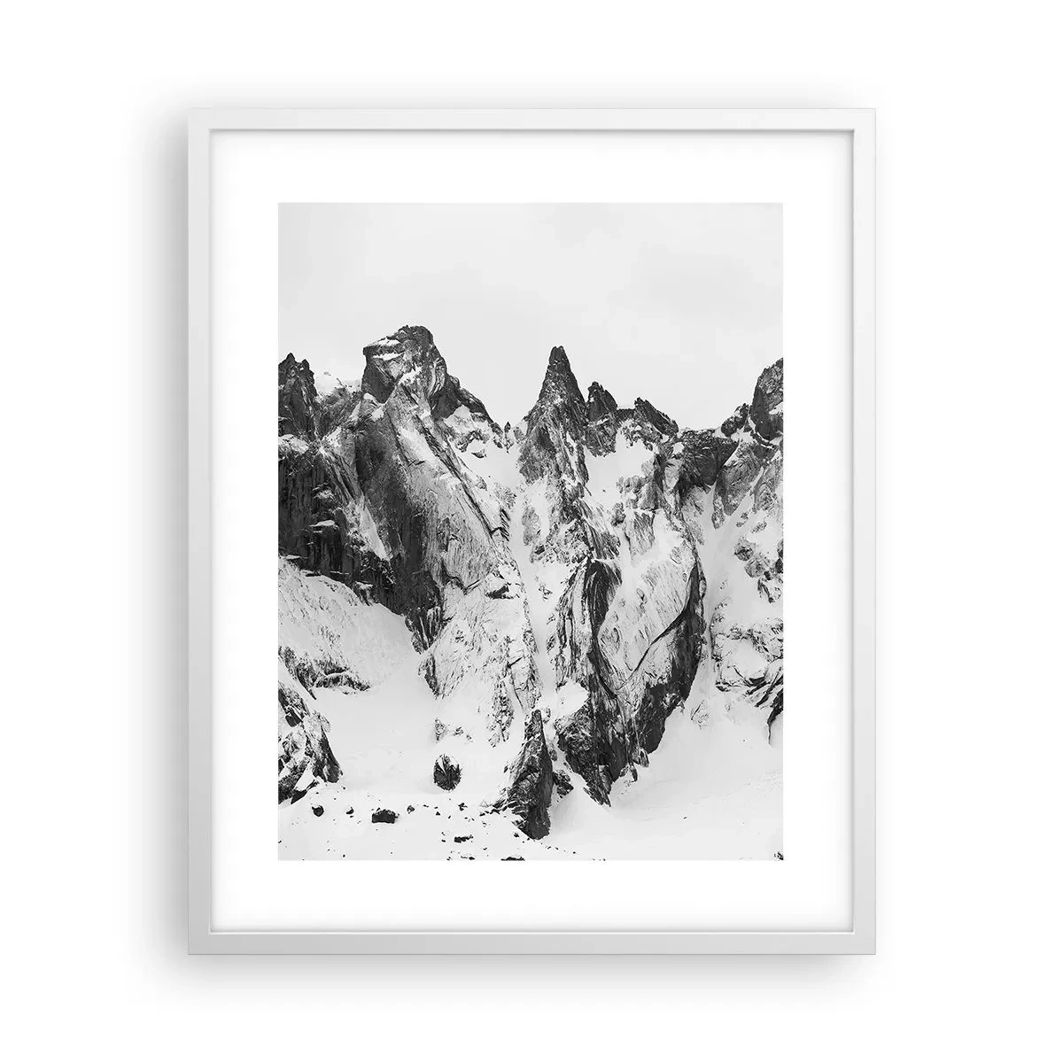 Poster in einem weißen Rahmen - Gefährlicher Granitgrat - 40x50 cm