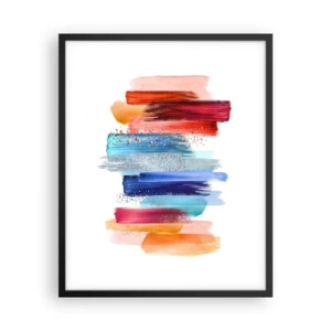 Poster in einem schwarzem Rahmen - Auf und ab - 40x50 cm