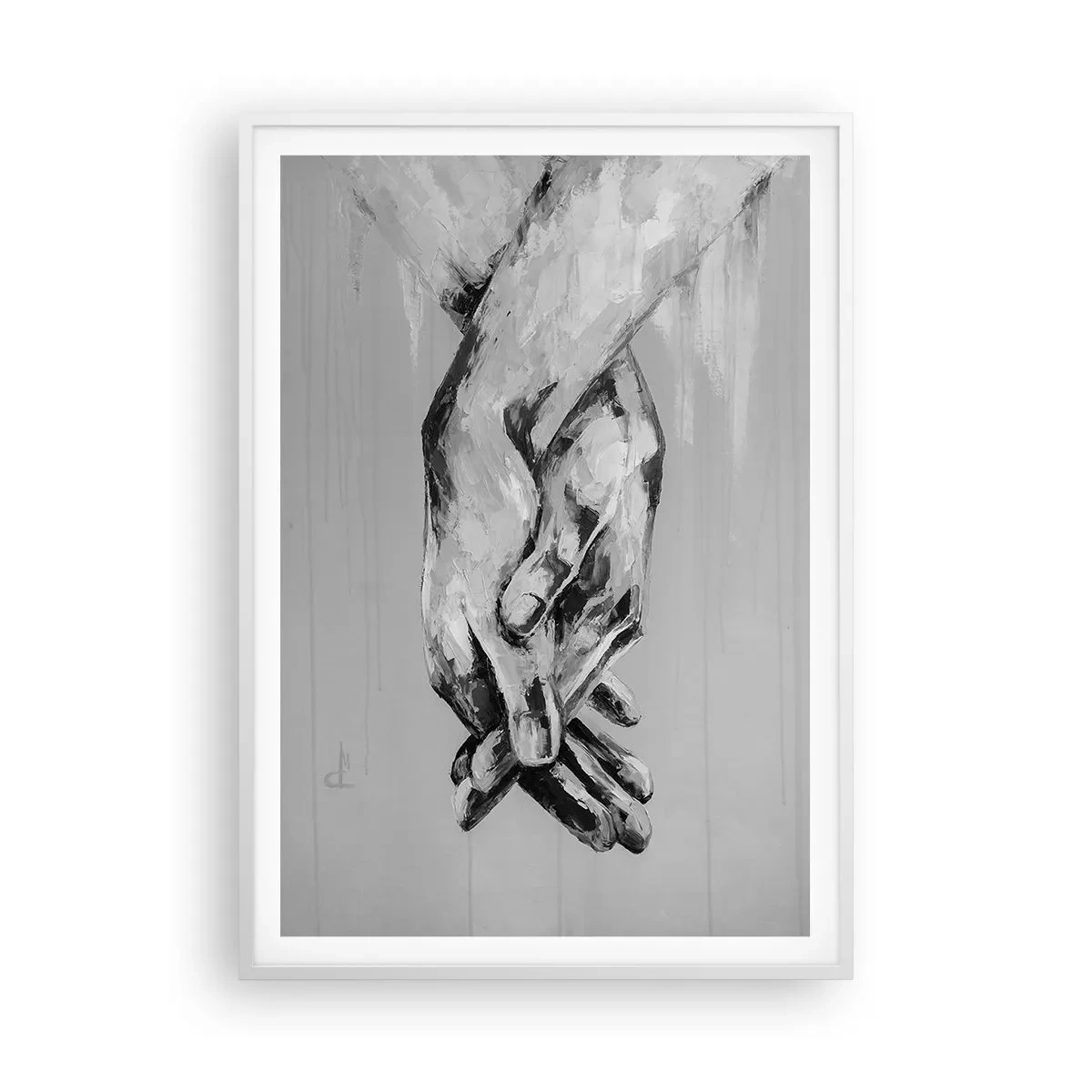 Poster in einem weißen Rahmen - Anfang… - 70x100 cm