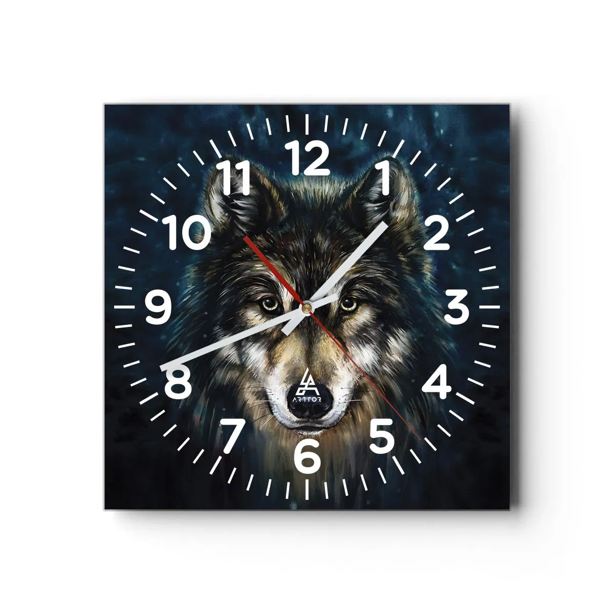 Wanduhr - Glasuhr - Alpha? Und Omega - 40x40 cm