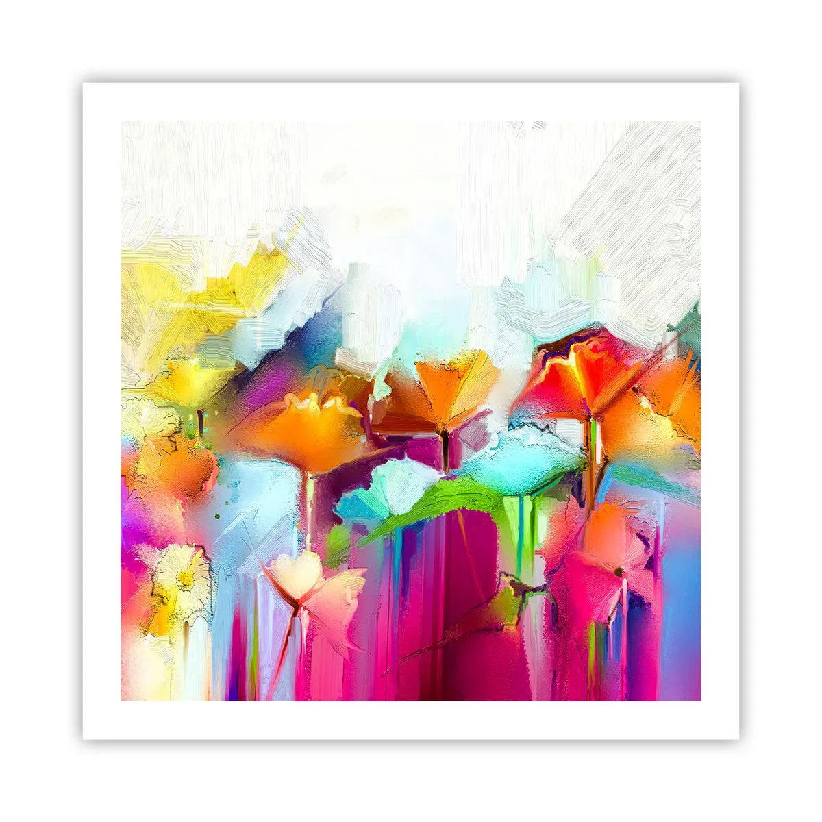 Poster - Der Regenbogen ist aufgeblüht - 60x60 cm