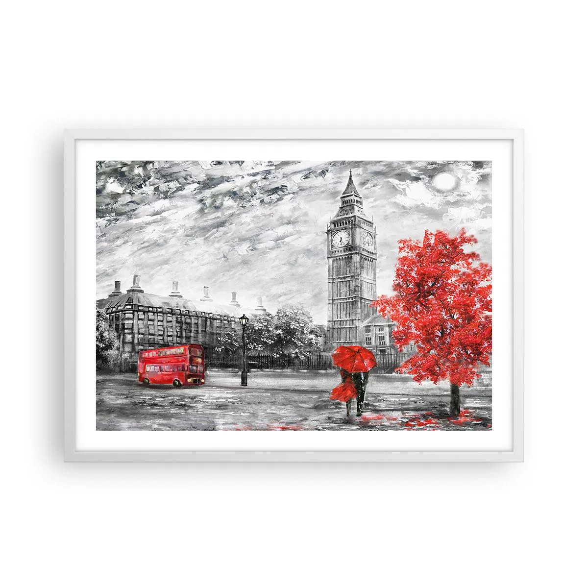 Poster in einem weißen Rahmen - Ein aufregender Tag - 70x50 cm