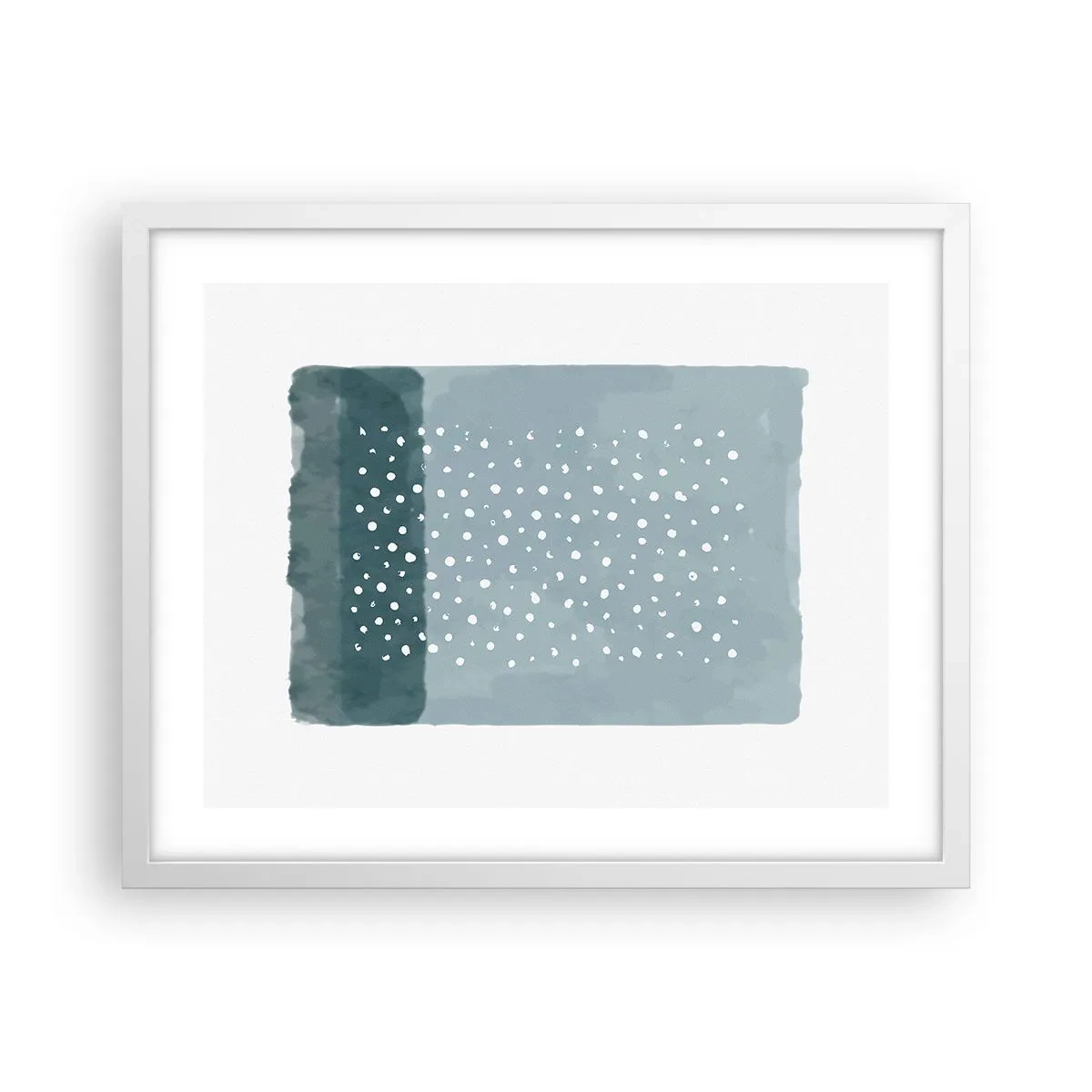 Poster in einem weißen Rahmen - Auf Blau gewachsen - 50x40 cm