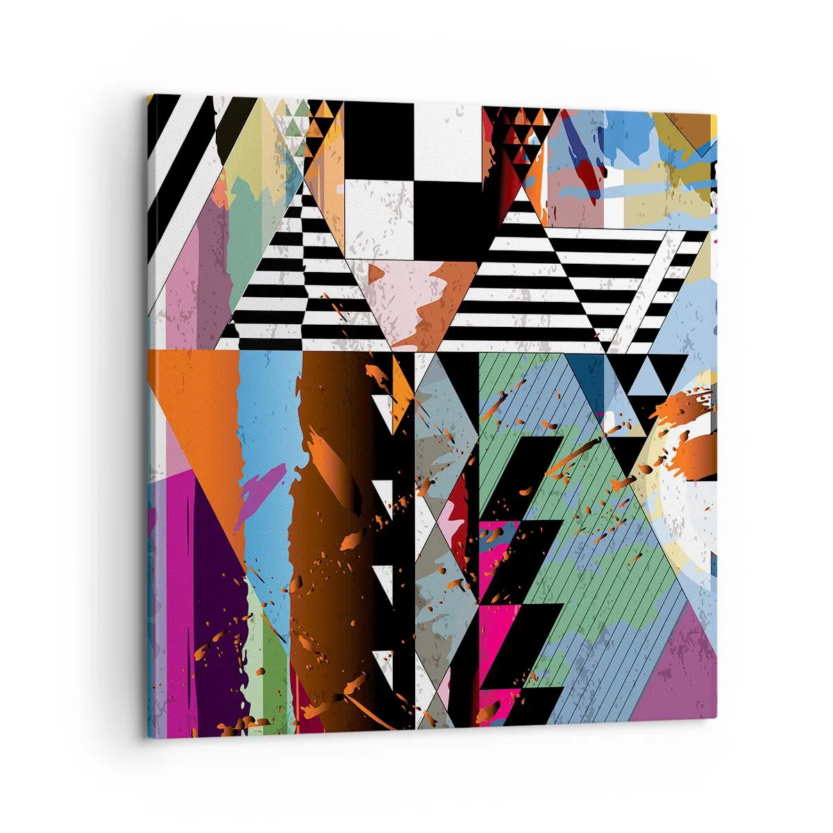 Bild auf Leinwand - Leinwandbild - Geometrisch und organisch - 60x60 cm