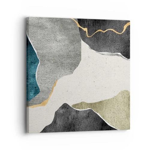 Bild auf Leinwand - Leinwandbild - Mosaikkomposition mit Goldfaden - 30x30 cm