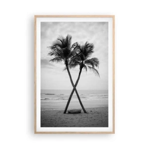 Poster in einem Rahmen aus heller Eiche - Sie spürte eine Präsenz - 61x91 cm