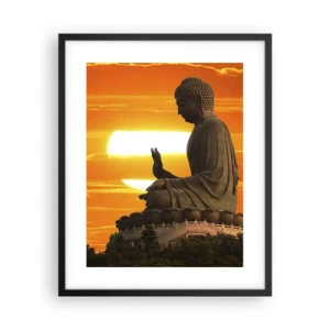 Poster in einem schwarzem Rahmen - Keine Angst vor der Welt - 40x50 cm