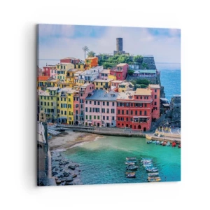 Bild auf Leinwand - Leinwandbild - Mediterrane Zauberstadt - 60x60 cm