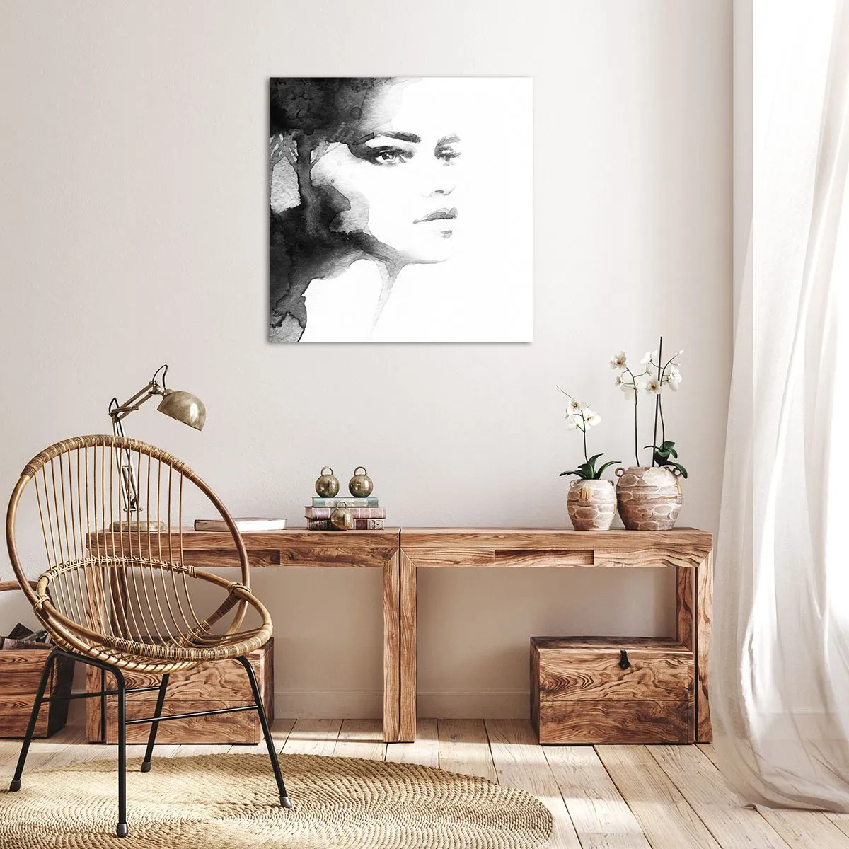 Bild auf Leinwand - Leinwandbild - Aus Geheimnis und Nebel - 60x60 cm