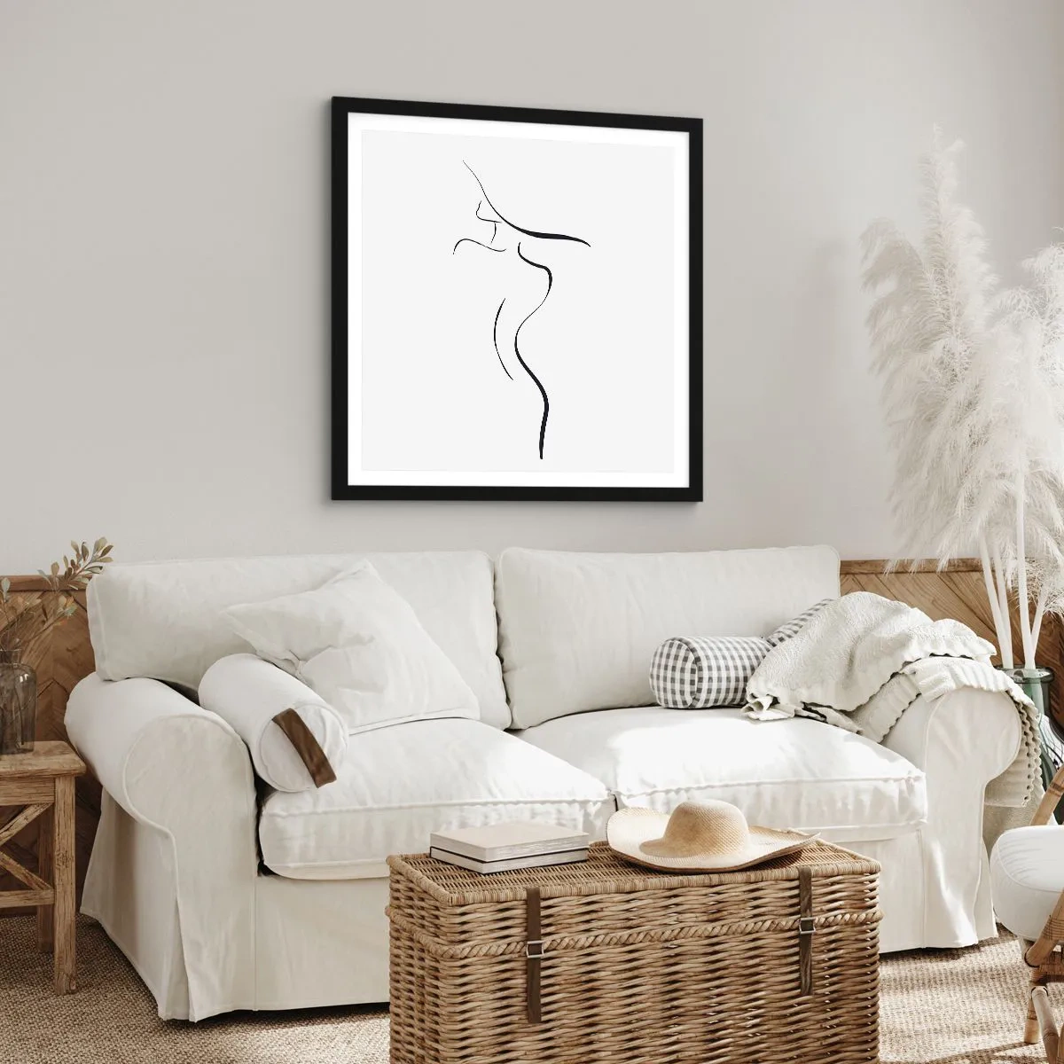 Poster in einem schwarzem Rahmen - Flüchtig wie eine Welle - 30x30 cm