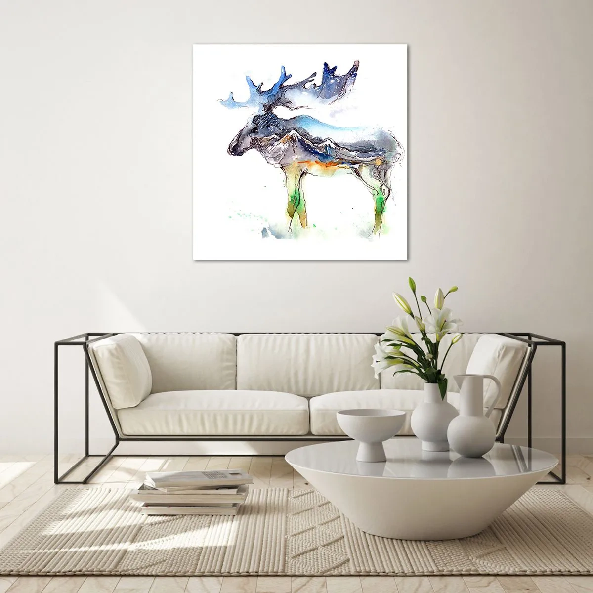 Glasbild - Bild auf glas - Der Held eines Wintermärchens - 70x70 cm