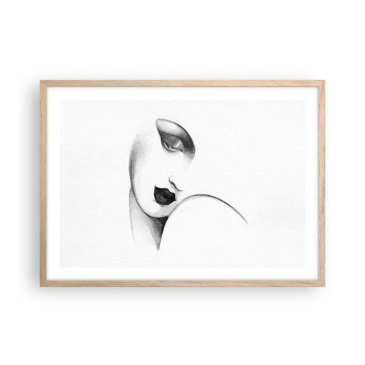 Poster in einem Rahmen aus heller Eiche - Im Stil von Łempicka - 70x50 cm