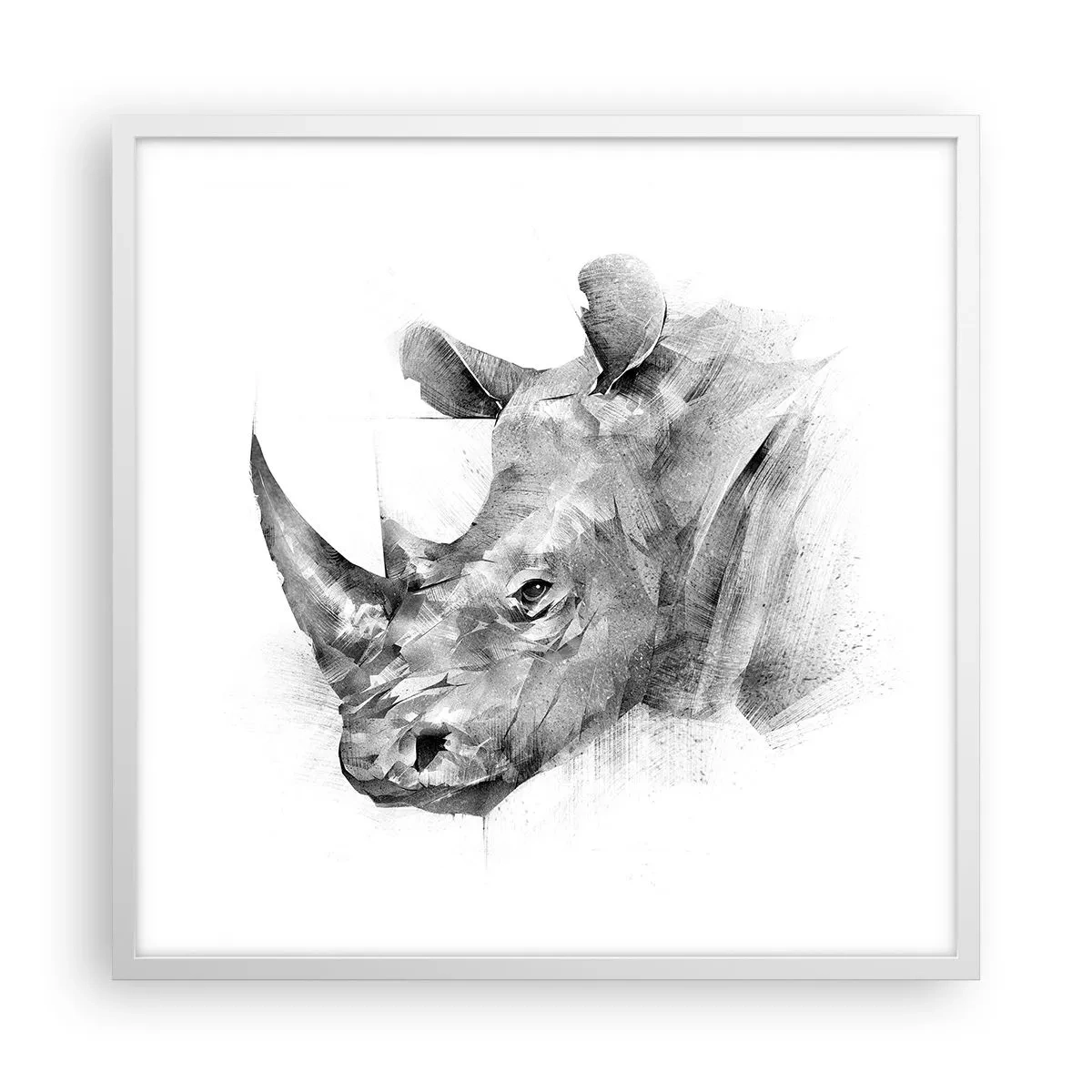 Poster in einem weißen Rahmen - Afrikanisches Porträt - 60x60 cm