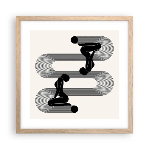 Poster in einem Rahmen aus heller Eiche - Sinnliche Symmetrie - 40x40 cm