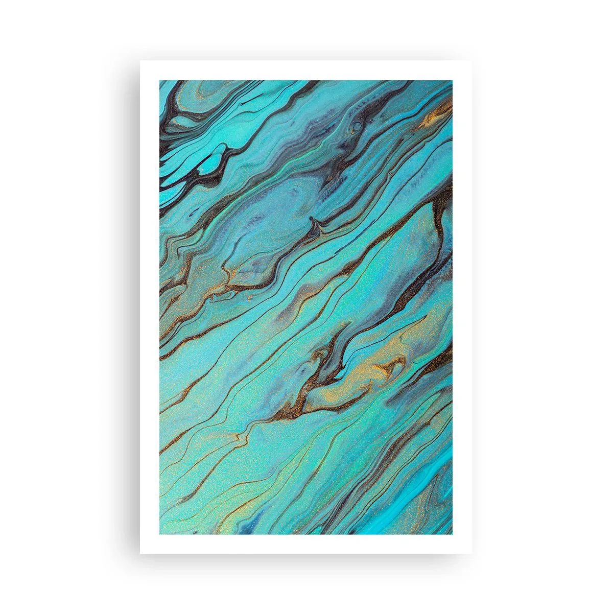 Poster - Türkisfarbene Flut - 61x91 cm