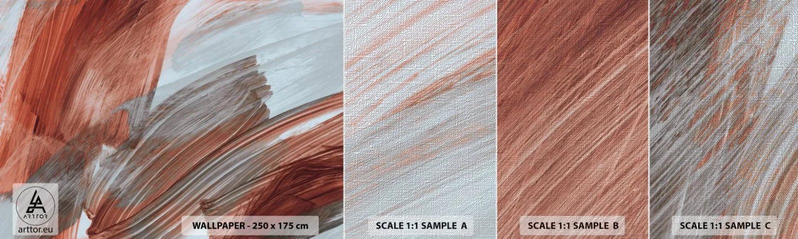 Fototapeten Muster Premium Canvas - Herbst und windige Abstraktion - Stück, Chaos, Minimalismus - 100x30 cm