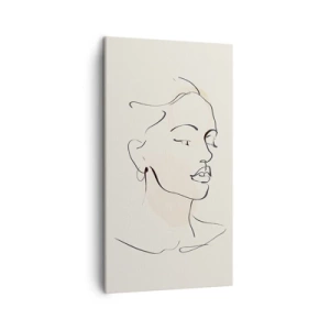 Bild auf Leinwand - Leinwandbild - Eine bestimmte Linie - 45x80 cm