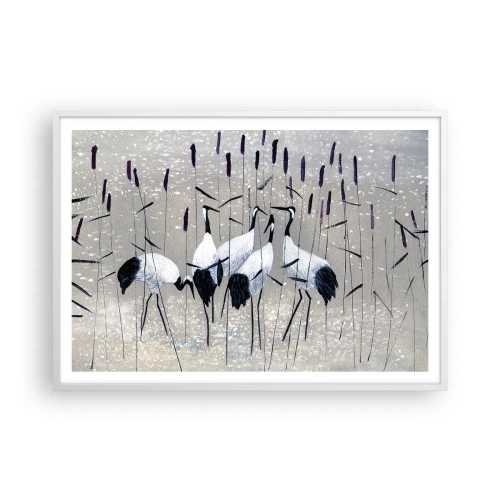 Poster in einem weißen Rahmen - Unter ihren eigenen - 100x70 cm