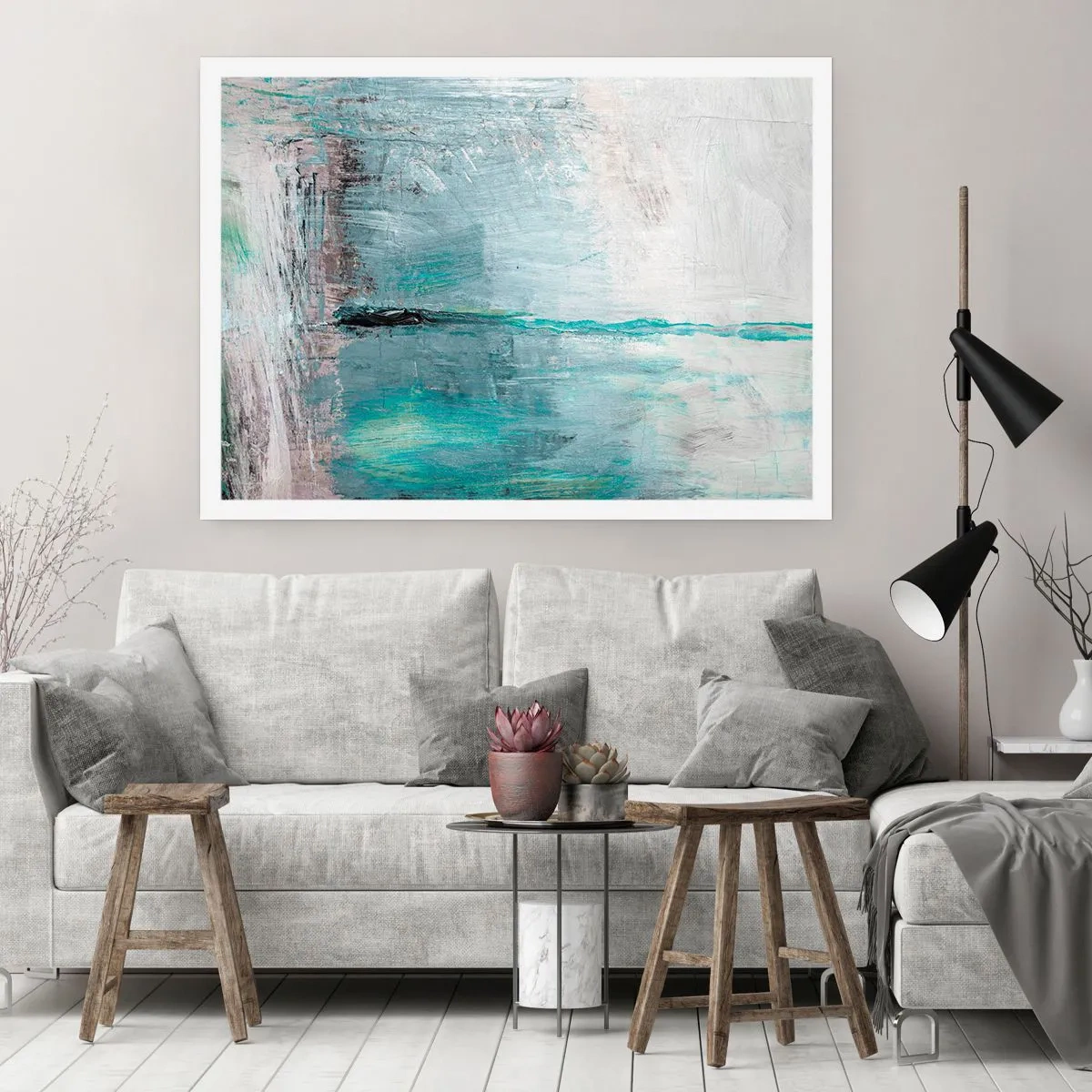 Poster - Horizontal in Blau - 40x30 cm