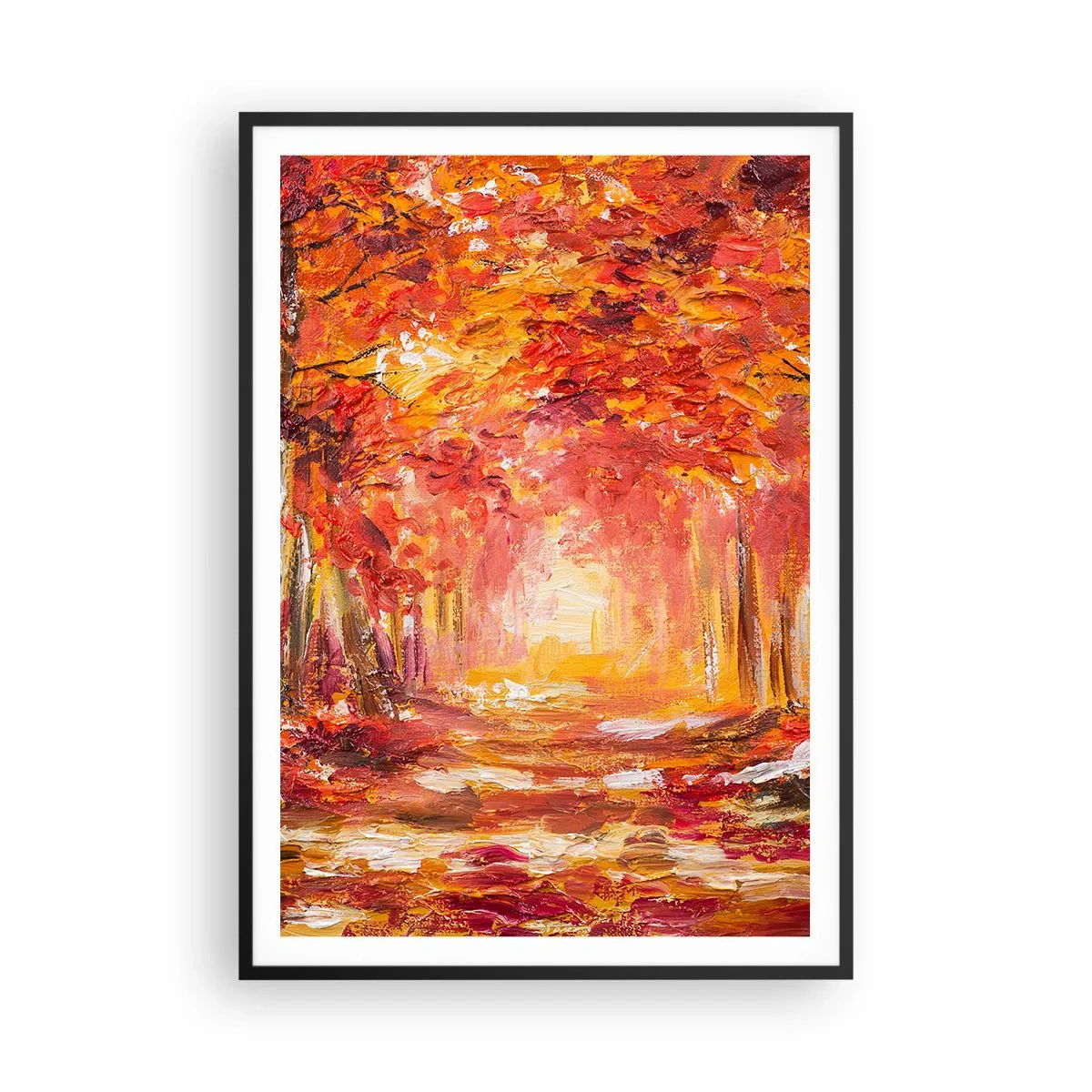 Poster in einem schwarzem Rahmen - Kupferwald - 70x100 cm