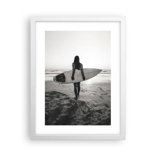 Poster in einem weißen Rahmen - Die Tochter der Meereswelle - 30x40 cm