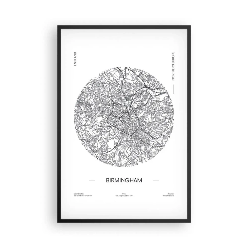 Poster in einem schwarzem Rahmen - Anatomie von Birmingham - 61x91 cm