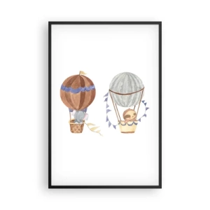 Poster in einem schwarzem Rahmen - Freunde auf Reise - 61x91 cm