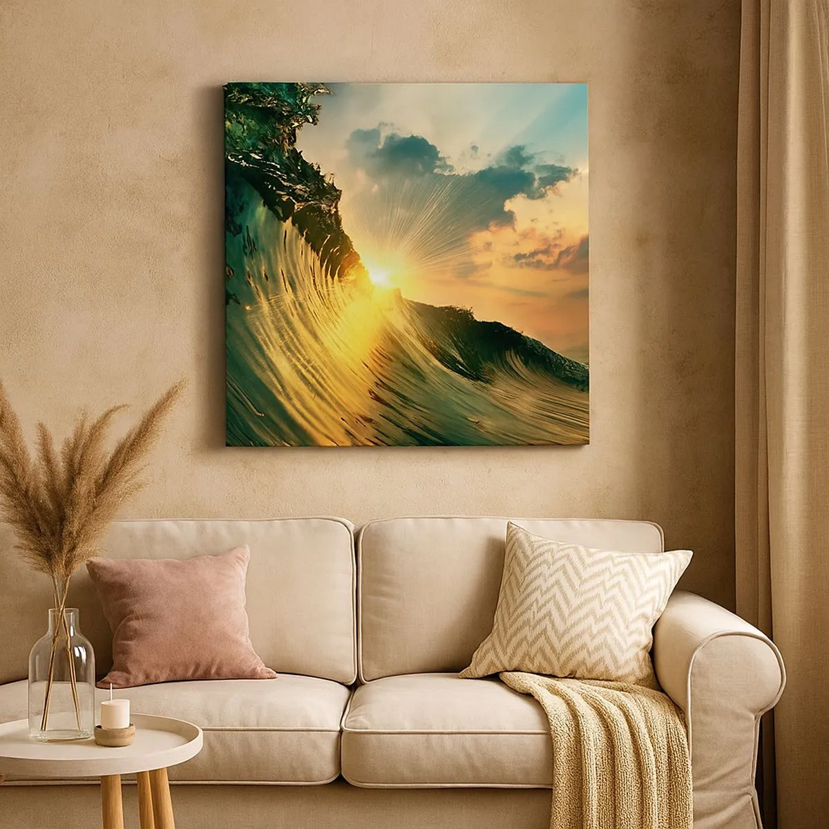 Bild auf Leinwand - Leinwandbild - Surfer, wo bist du? - 30x30 cm